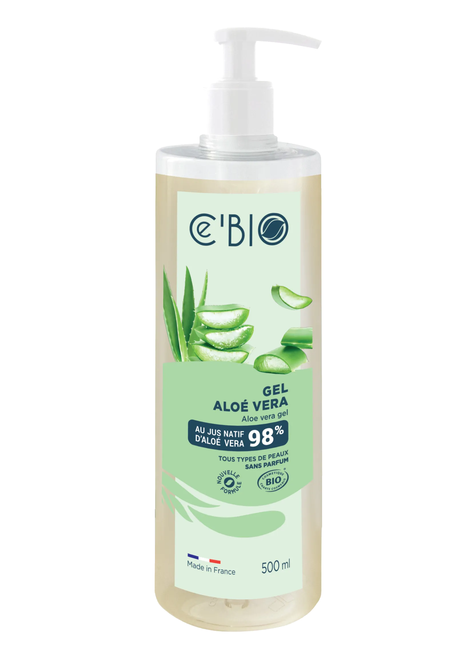 GEL ALOE VERA BIO 98% (500ML) CEBIO GRAVIER LABORATOIRE
