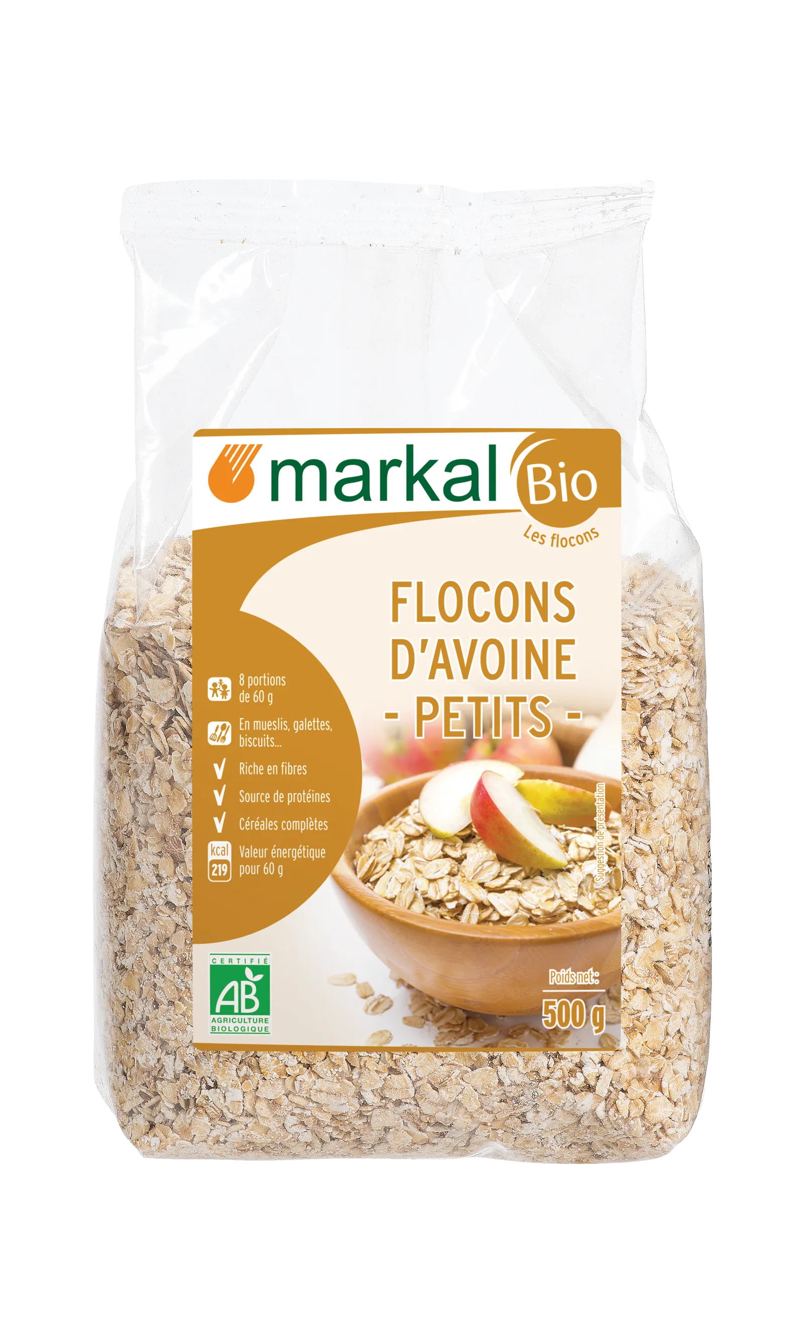 FLOCONS D'AVOINE PETITS (500G) MARKAL 