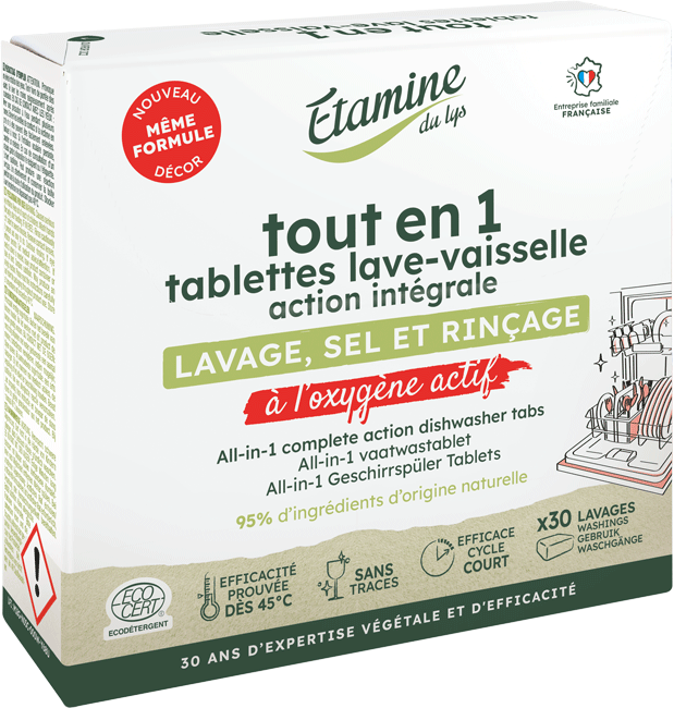 TABLETTE LAVE VAISSELLE TOUT EN UN X30 ETAMINE DU LYS