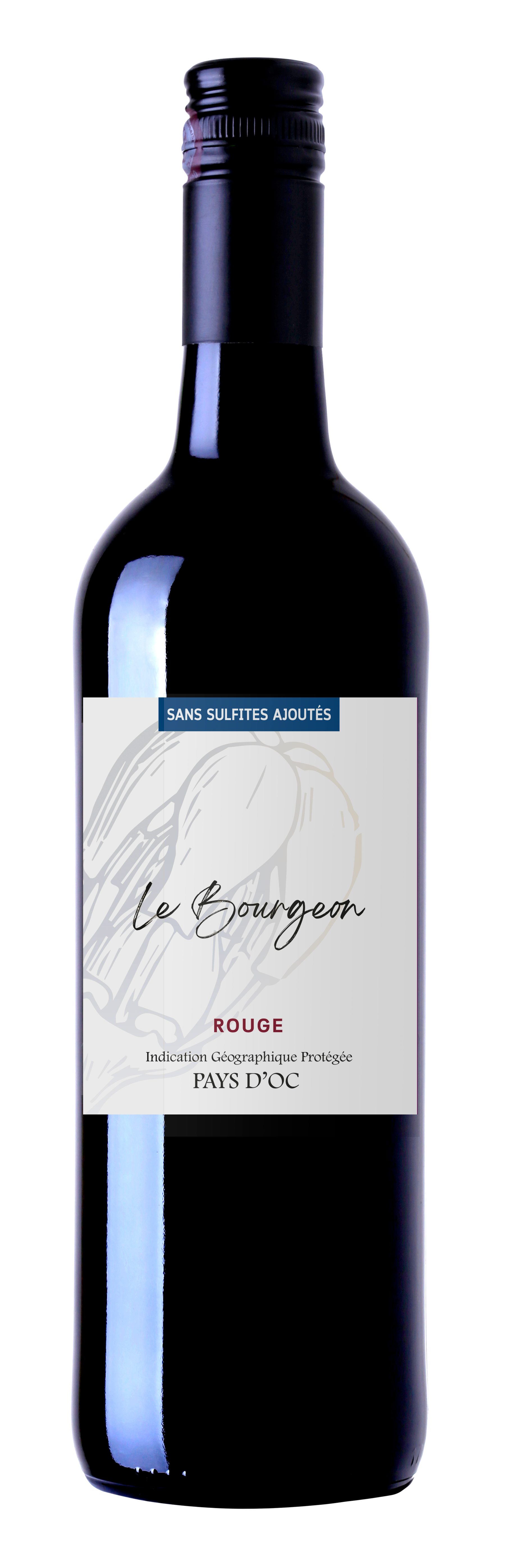 IGP PAYS D’OC ROUGE SANS SULFITES (75CL) LE BOURGEON