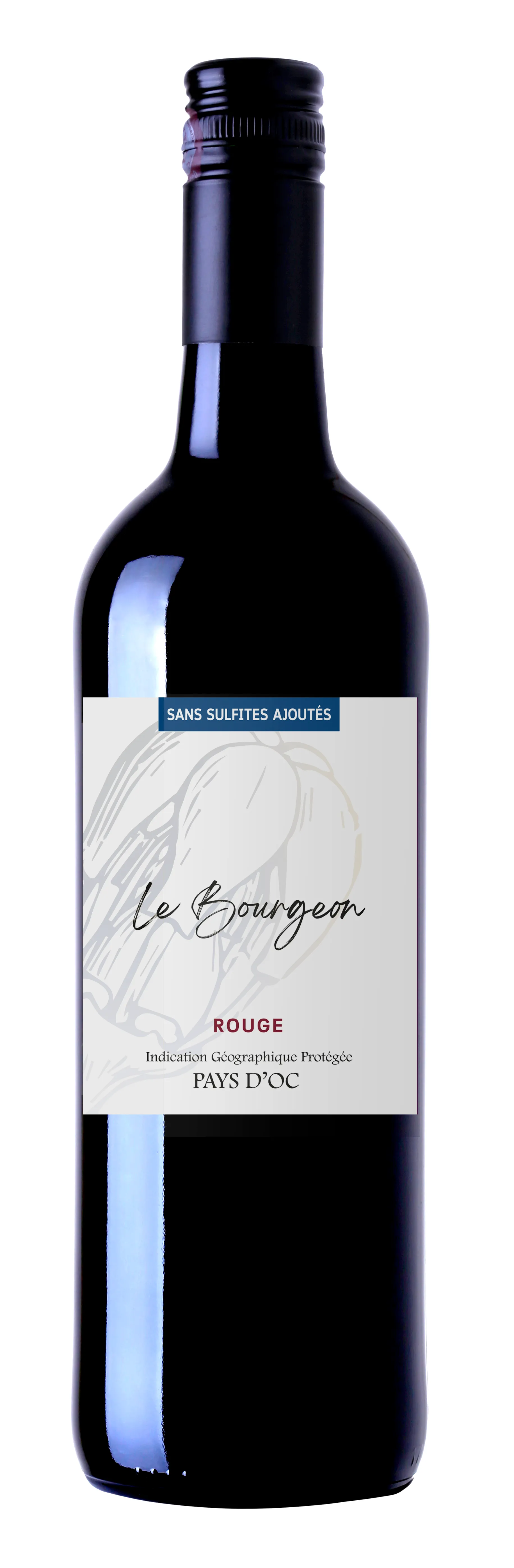 IGP PAYS D'OC ROUGE SANS SULFITES (75CL) LE BOURGEON