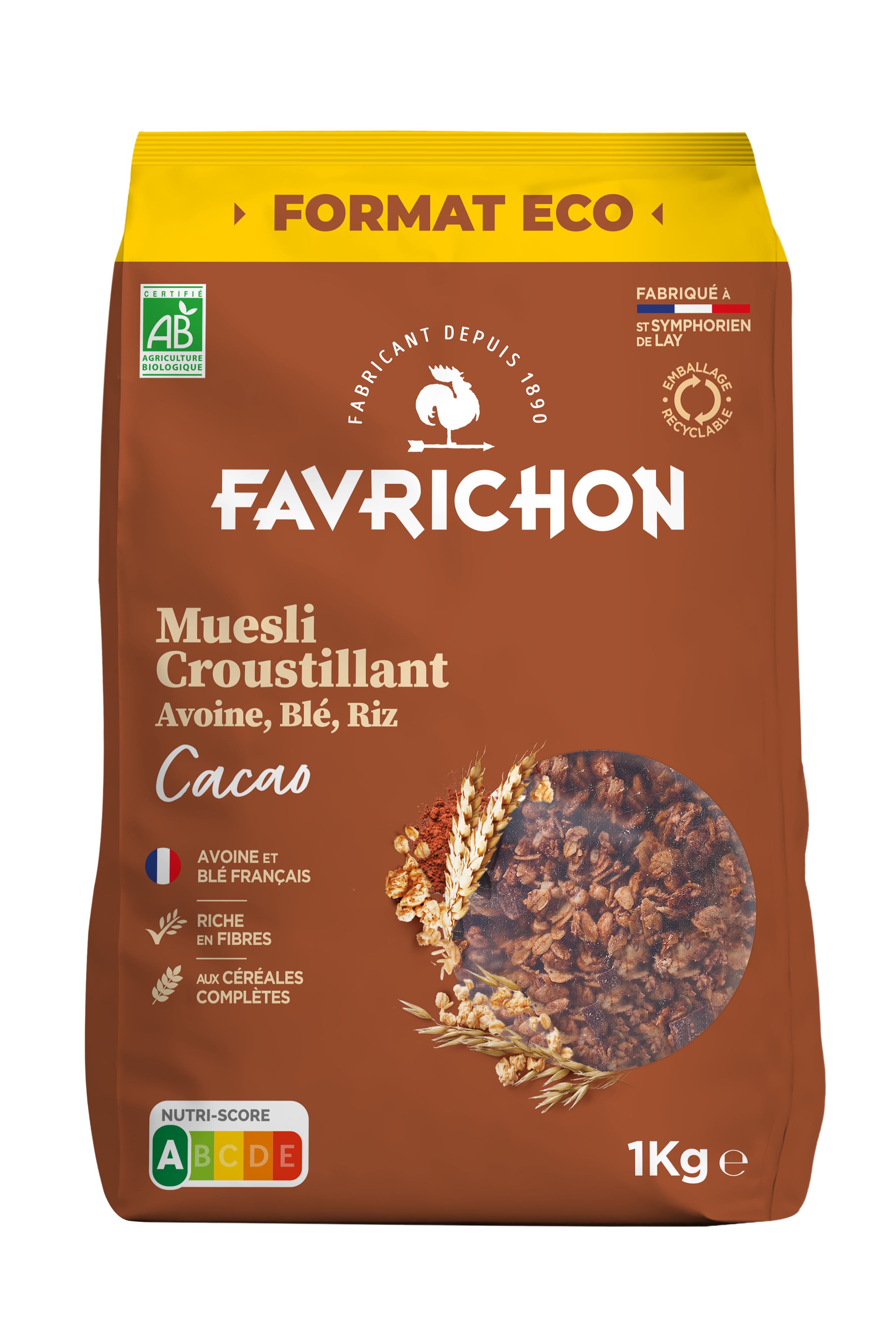 MUESLI CROUSTILLANT CACAO (1KG) FAVRICHON
