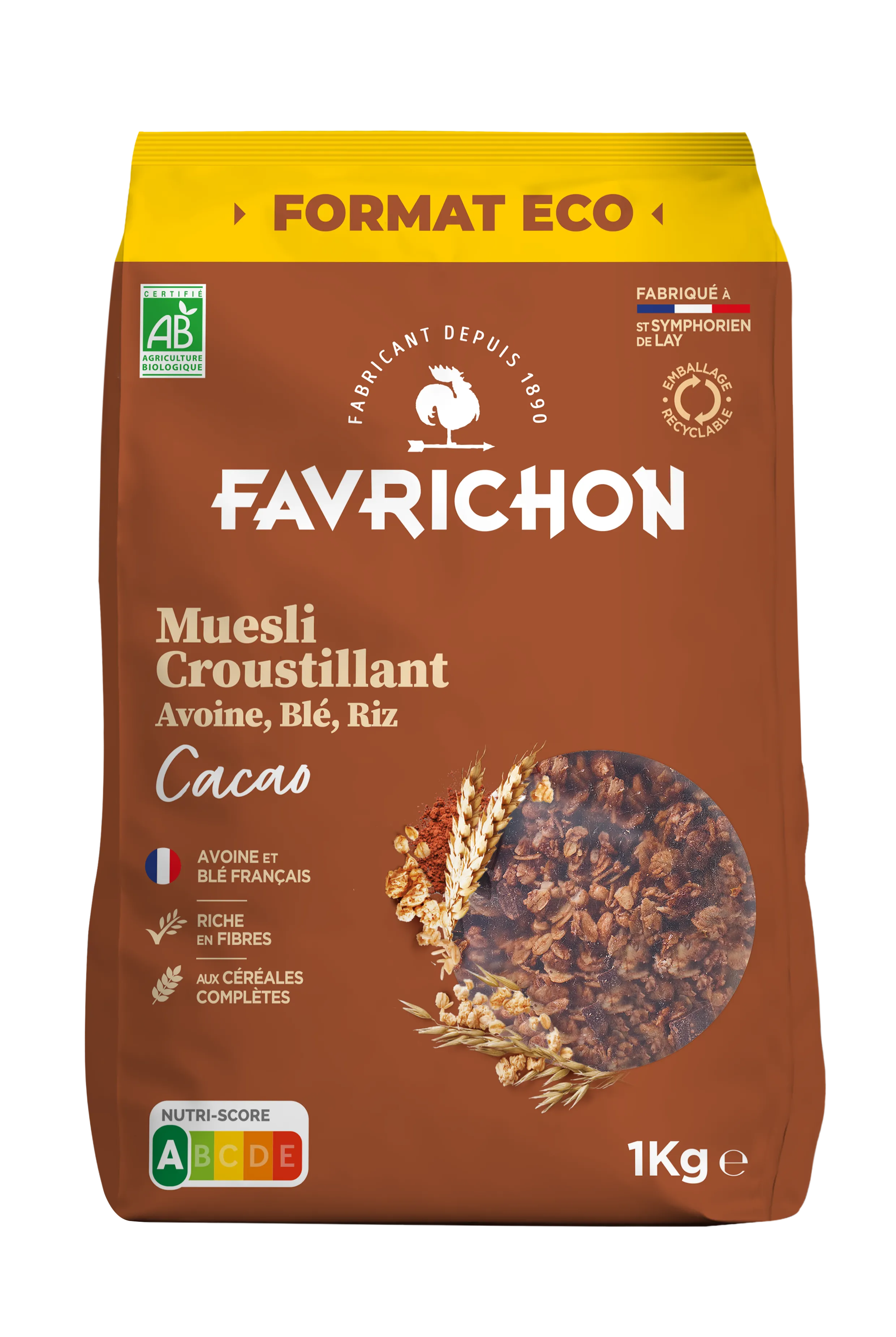 MUESLI CROUSTILLANT CACAO (1KG) FAVRICHON