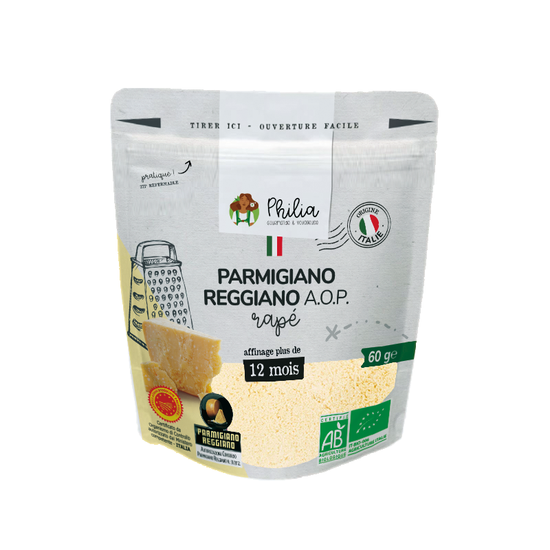 PARMESAN - PARMIGIANO REGGIANO AOP RAPE 12 MOIS LAIT CRU (60G) PHILIA