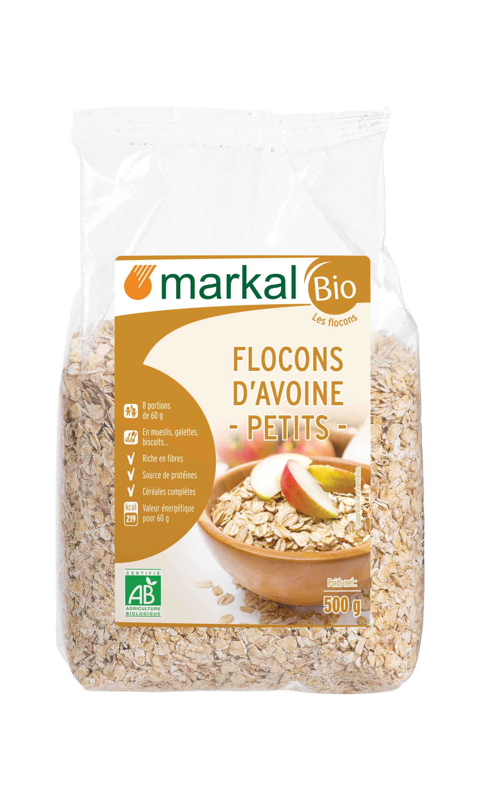 FLOCONS D’AVOINE PETITS (500G) MARKAL