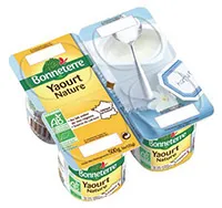 YAOURT NATURE <span style='color:red'>ORIGINE France</span> (4x125G) BONNETERRE