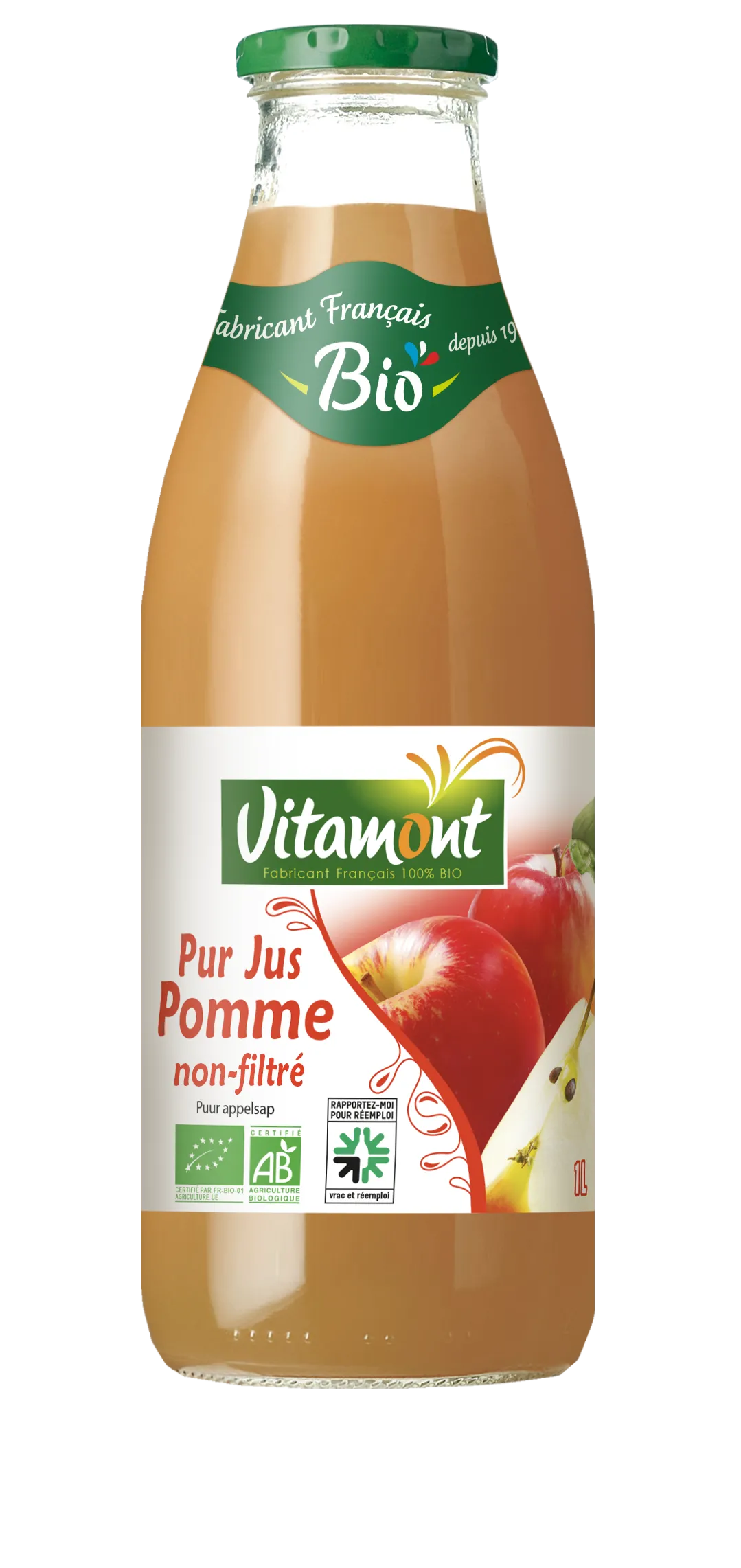 PUR JUS DE POMME TROUBLE (1L) VITAMONT
