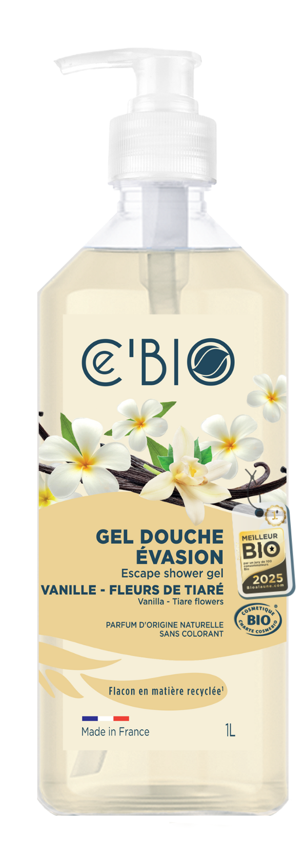 GEL DOUCHE EVASION VANILLE FLEURS DE TIARE (1 L) GRAVIER LABORATOIRE